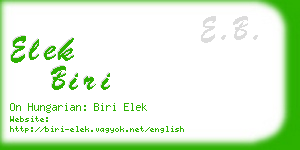 elek biri business card